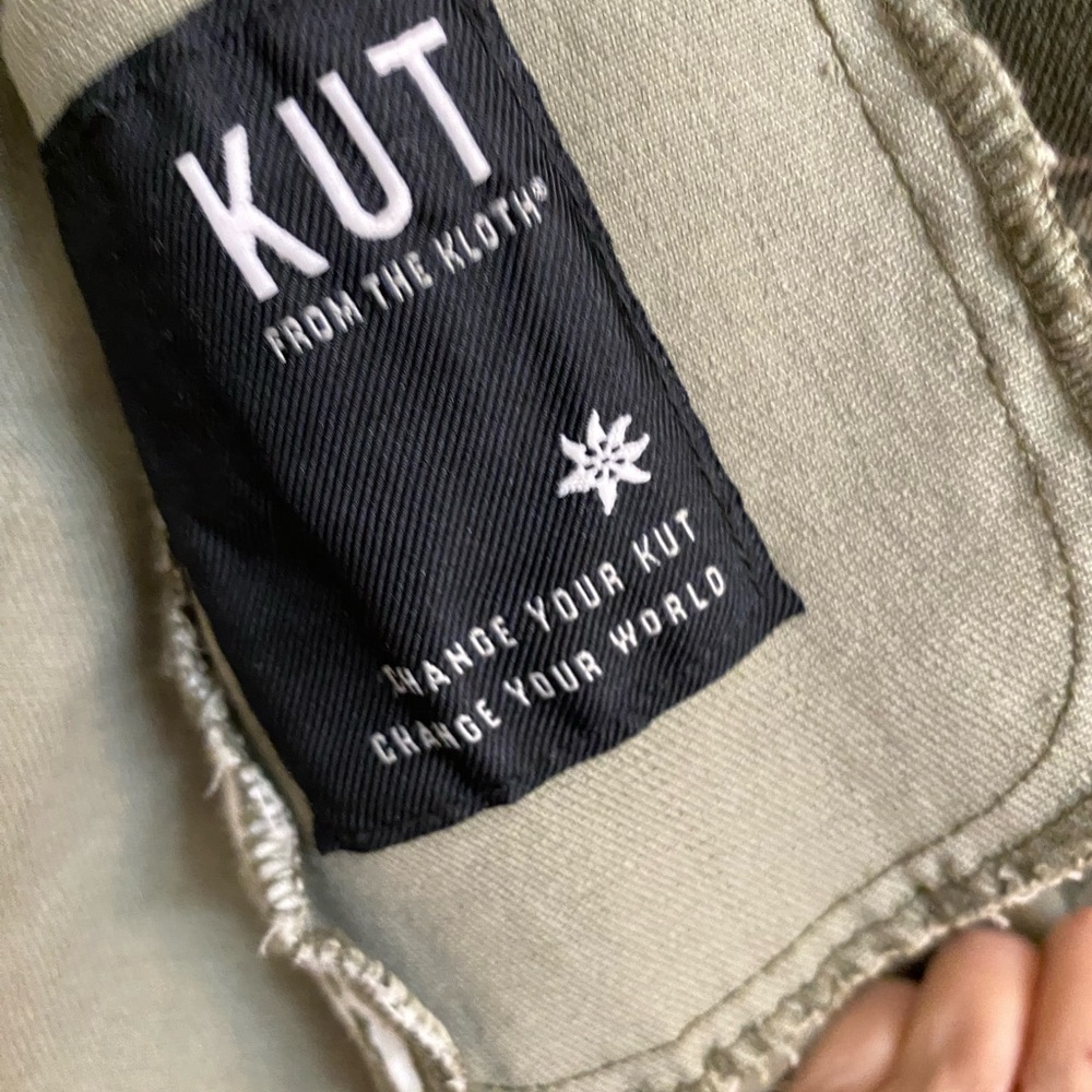 KUT FROM THE KLOTH Kara denim jacket-Camo, size XS - Picture 4 of 5